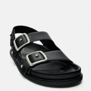 Zara Flat Leather Sandals For Women
