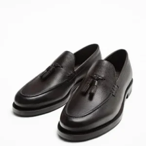Zara Leather Tassel Loafers For Men