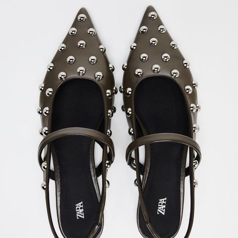 Zara Studded Slingback Flats For Women - Image 2