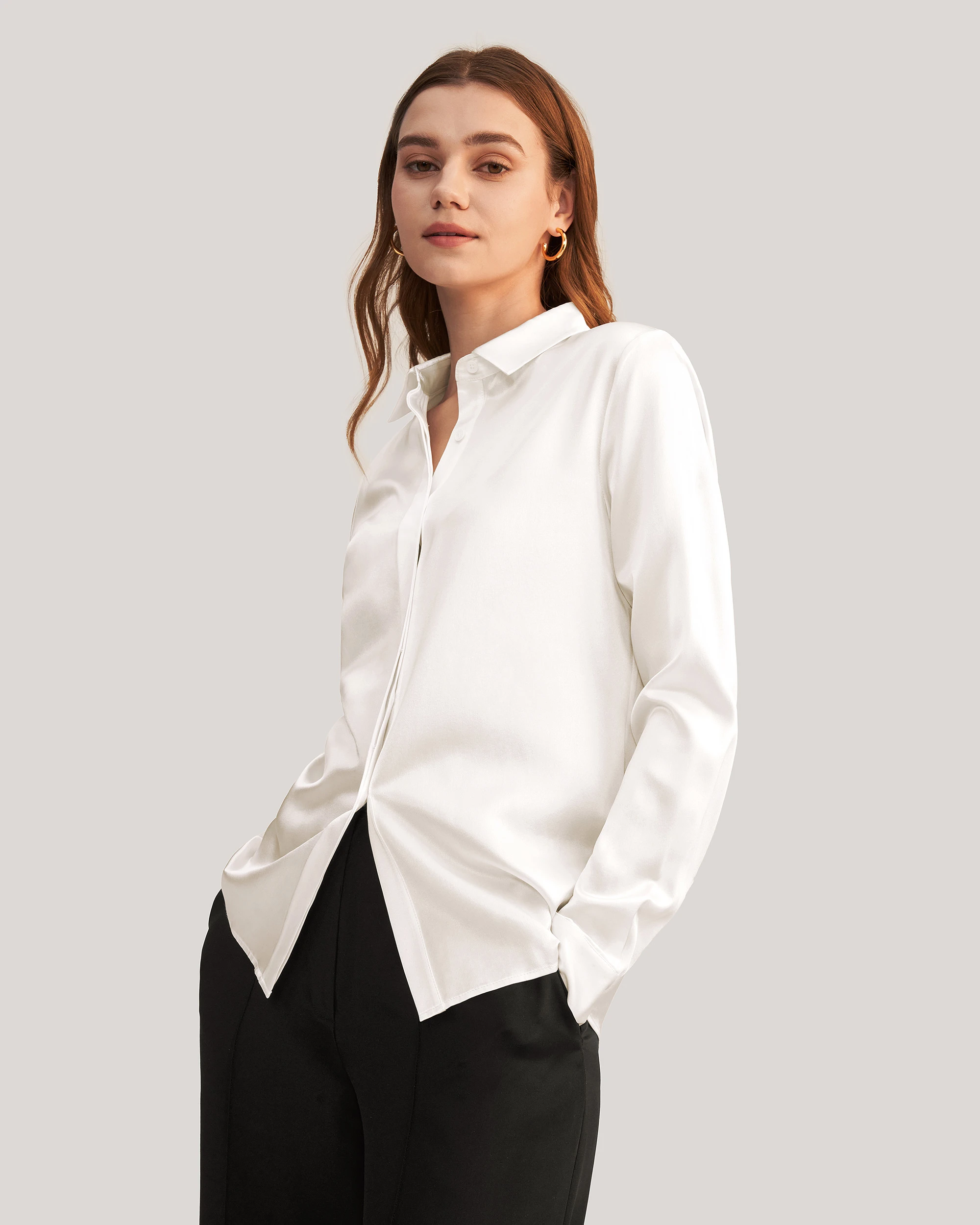 Beloved Woman Studded Collar And Pocket White Shirt
