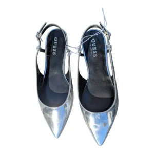 Guess Los Angeles silver pointed Toe Slingback flats For Women