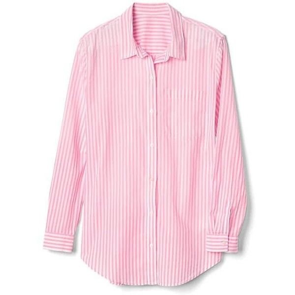 Women's Pink Striped Button-up Shirt - Image 2