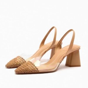 Zara slingback heels with a transparent vinyl For Women
